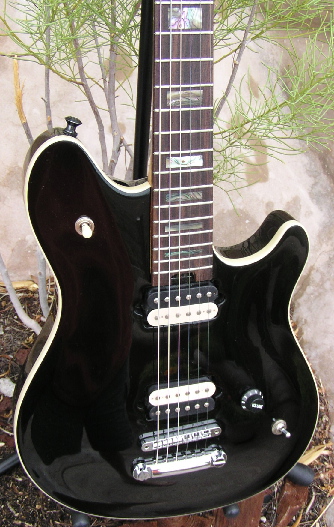 black gloss, coil tap, custom neck markers